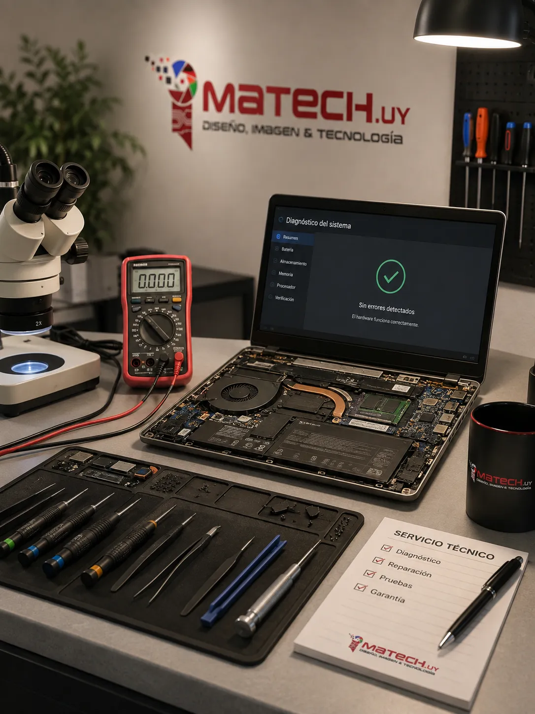 Reparación de equipo tecnológico realizada por IMATECH.UY