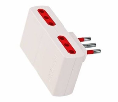 ADA172 Adaptador de Corriente Conatel 4x3L a Ficha 3L Blanco