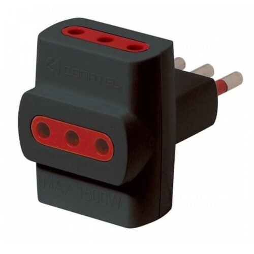 ADA175 Adaptador de Corriente Conatel 3x3L a Ficha 3L Negro