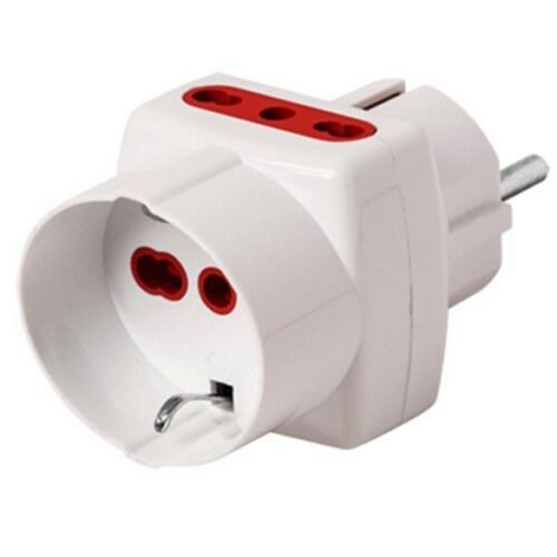 ADA180 Adaptador de Corriente Conatel Schuko + 2x3L a Schuko