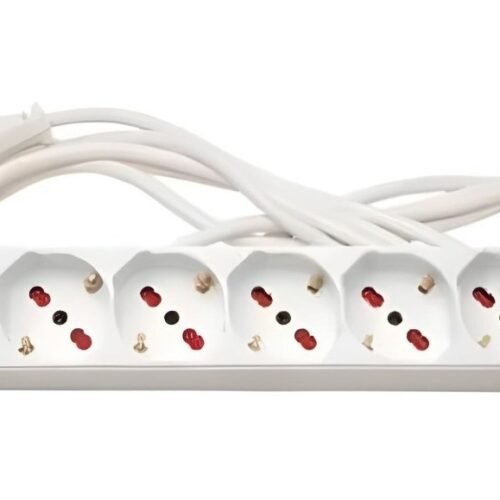 Alargue Conatel 5m 6xSchuko 2500W Blanco
