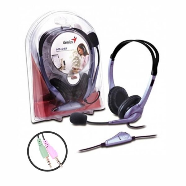 AUD28 Audífonos Genius HS-04S c/Micrófono Anulación Ruido