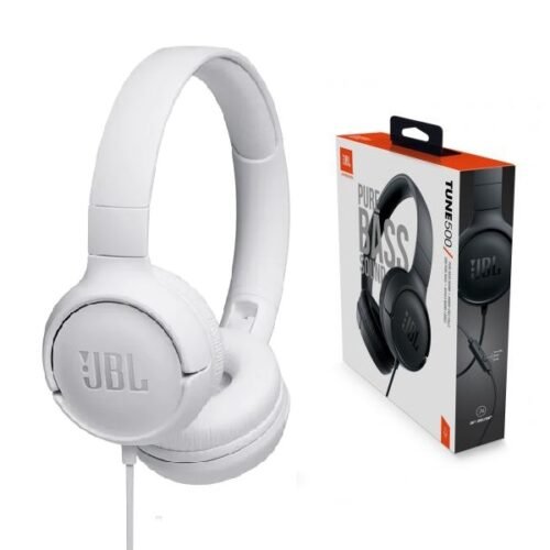 AUD308 Audífonos JBL Tune 500 Sonido Pure Bass On-Ear Blancos