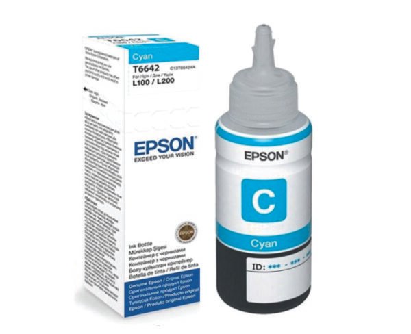 Botella de Tinta Original Epson T664220 70ml Cyan