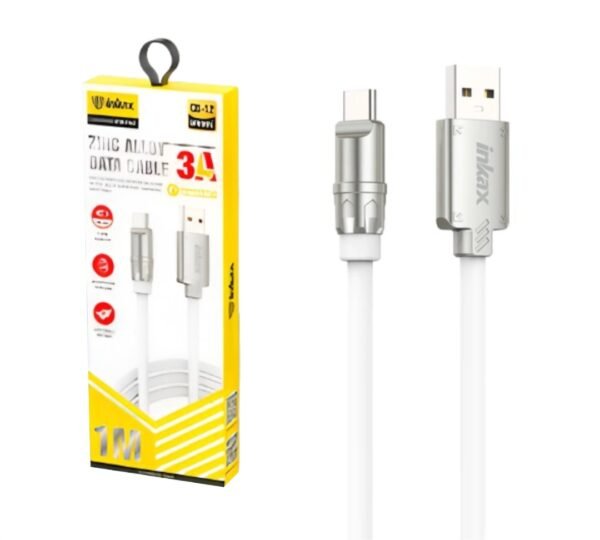 Cable Inkax USB-C 3A 1m Plateado