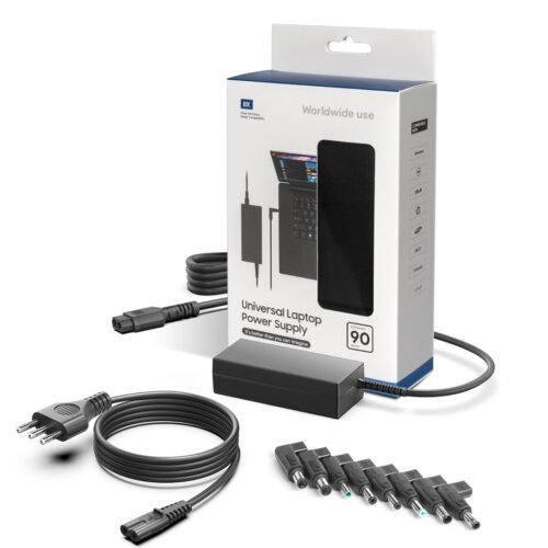 CAR423 Cargador Universal para Laptop 90W con 8 Punteros Intercambiables
