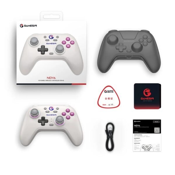 Joystick GameSir T4 Nova HD Rumble Blanco