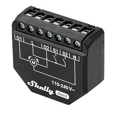 CON273 Controlador Shelly Shutter Medición Potencia Wi-Fi Compacto