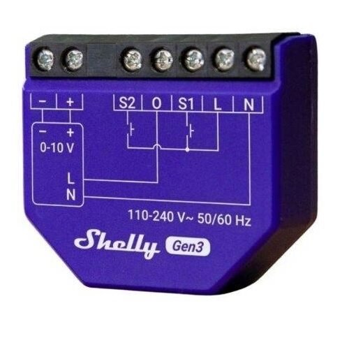 DIM04 Controlador Shelly 0/1-10V PM Gen3 Wi-Fi con Medición