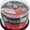 DVD72 DVD-R HP 16X 4.7GB 120min Bulk 50 Unidades