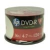 DVD-R HP 16X 4.7GB 120min Printable Bulk 50 Unidades