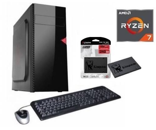 Equipo de Escritorio AMD Ryzen 7 5700G 8GB RAM + SSD 240GB