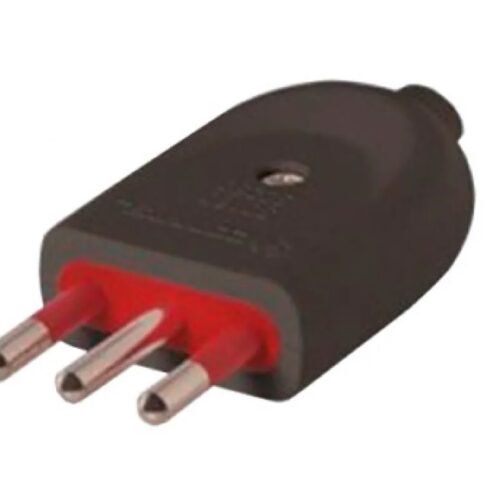 FIC02 Adaptador Ficha 3L con Tierra Negro
