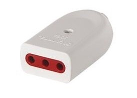 FIC05 Adaptador Ficha 3L Hembra con Tierra Blanco