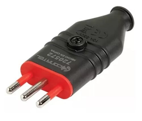 FIC07 Adaptador Ficha 3L con Tierra Negro