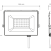 Foco LED Vivion 30W IP65 Luz Fría Negro