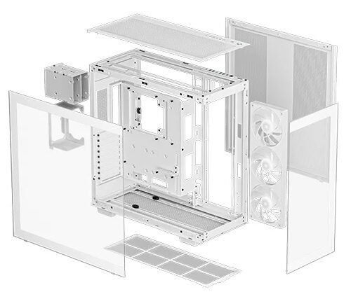 Gabinete DeepCool CH780 WH Panorámico ATX Blanco