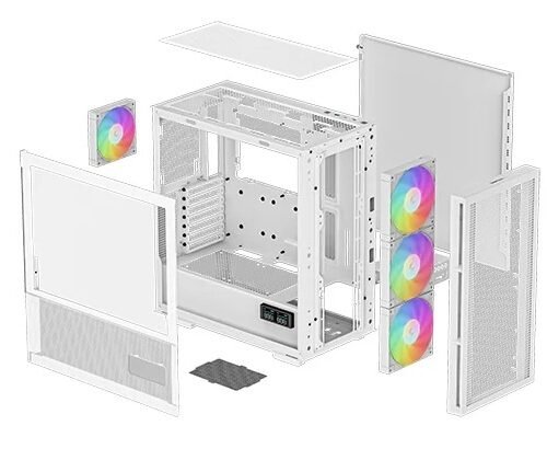 Gabinete DeepCool CH560 Digital ATX Flujo de Aire Blanco