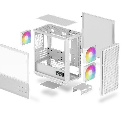 Gabinete DeepCool CH360 Digital mATX Flujo de Aire Blanco