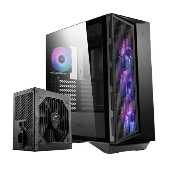 GAB187FUE204 Gabinete MSI Gungnir ARGB + Fuente MAG 550W 80 Plus Bronze