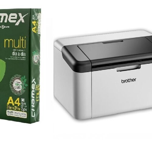 Impresora Láser Brother HL-1200 y Resma A4 Chamex 75g