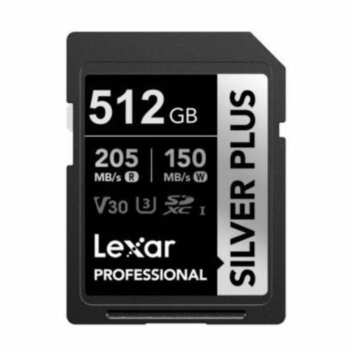 MEM452 Memoria SDXC Lexar Silver Plus 512GB UHS-I U3 V30