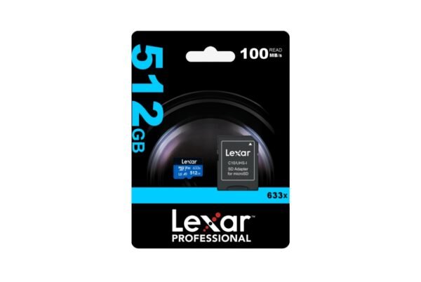 MEM458 Memoria microSDXC Lexar 512GB 633x UHS-I Blue