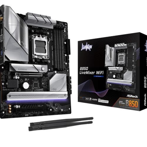 MOT175 Motherboard Asrock B850 Livemixer AM5 Wi-Fi 7 ATX