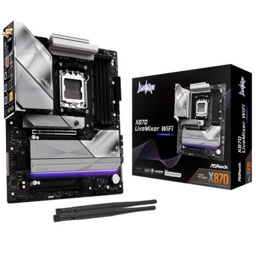 MOT197 Motherboard Asrock X870 LiveMixer AM5 WiFi 7 Micro ATX