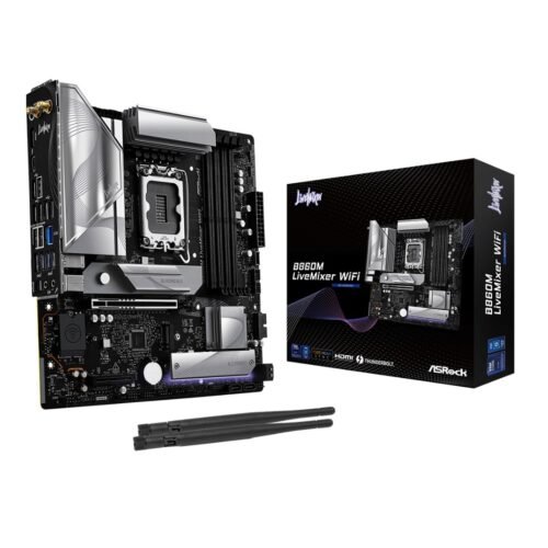 MOT202 Motherboard Asrock B860 LiveMixer LGA 1851 WiFi 6 Micro ATX