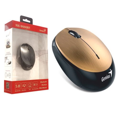 MOU124 Mouse Genius NX-9000BT Bluetooth Recargable Dorado