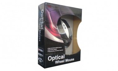 Mouse Xtreme Óptico USB Negro y Plata