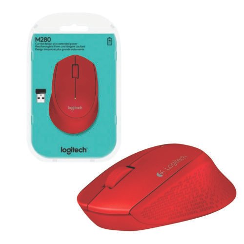 Mouse Logitech M280 Inalámbrico Rojo