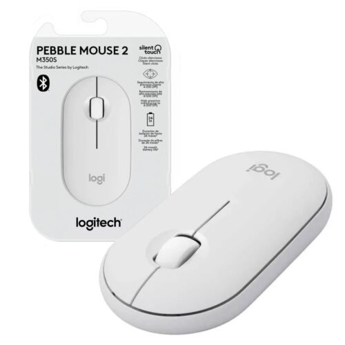 Mouse Logitech M350S Pebble 2 Bluetooth Blanco