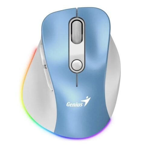 Mouse Genius Ergo 9000S Pro Inalámbrico Bluetooth Celeste