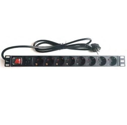 PDU01 PDU Multitoma para Rack Hikvision 8 Tomas Schuko 1U