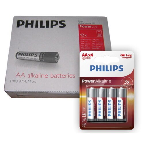 PIL18 Pack de 12 Blister Pilas Philips Powerlife AA 1.5V x 4 Unidades