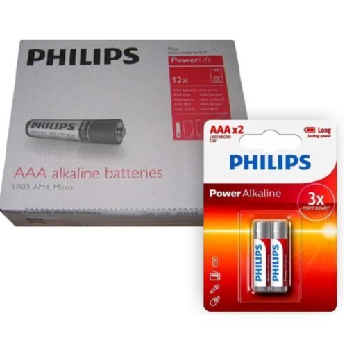 PIL19 Pilas alcalinas Philips AAA 1.5V Pack 12 Blister x 2 unidades