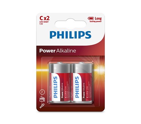 PIL35 Pilas alcalinas Philips C 1.5V Blister x 2 unidades