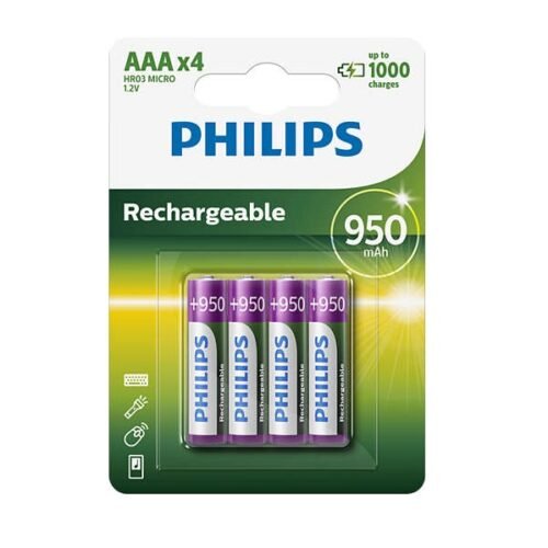 PIL39 Pilas recargables Philips AAA 950mAh Blister x 4 unidades