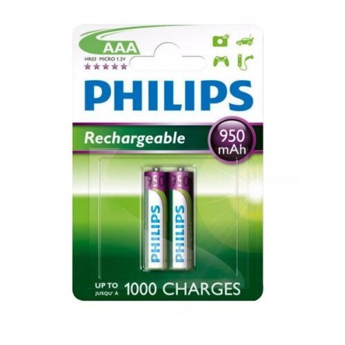 PIL40 Pilas Recargables Philips AAA 950mAh Pack 2 unidades
