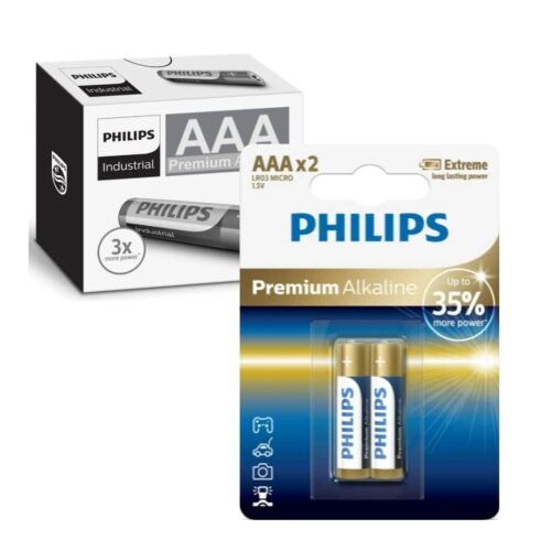 PIL50 Pilas Alcalinas Philips AAA 1.5V Blister x 2 Pack 12