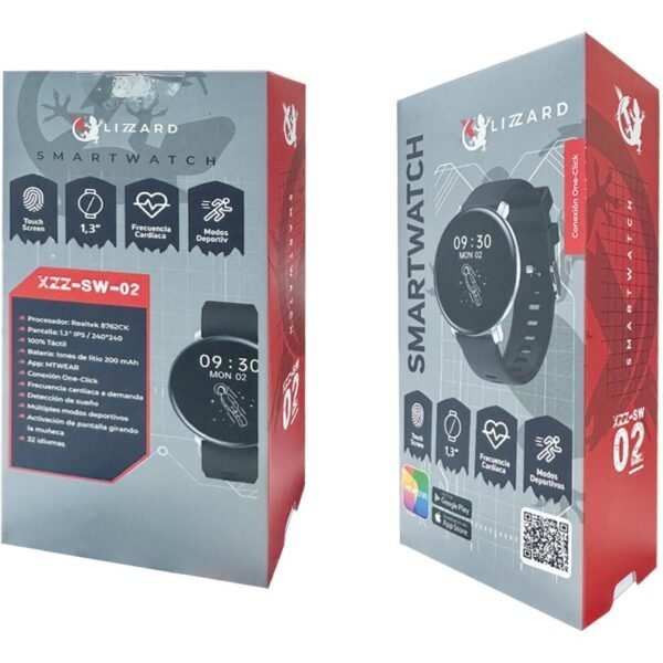 REL168 Reloj Smartwatch X-Lizzard XZZ-SW-02 1.4" Negro