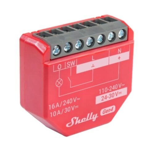 REL239 Relé Inteligente Shelly 1PM GEN4 Wi-Fi 6 con Medición de Consumo