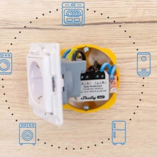 REL244 Relé Shelly Mini 1PM GEN3 Wi-Fi Medición de Consumo 16A