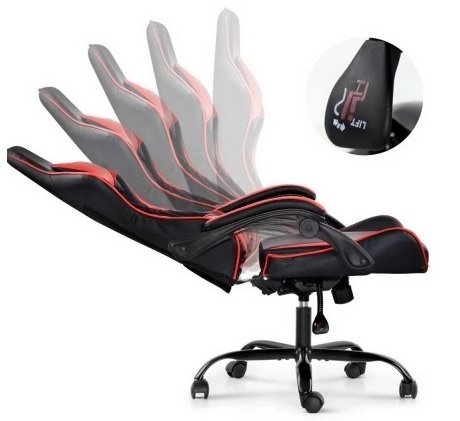 Silla Gamer ROM Negro/Rojo Reclinable