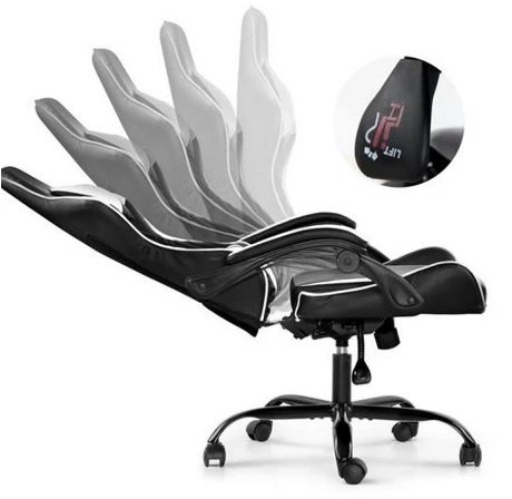 Silla Gamer ROM Negro/Blanco Reclinable