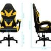 Silla Gamer ROM Negro/Amarillo Reclinable