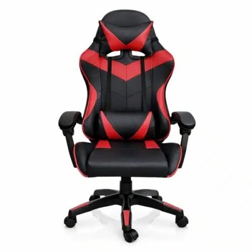 Silla Gamer Ergonómica con Masajes Negra y Roja