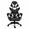 Silla Gamer Ergonómica con Masajes Negra y Blanca